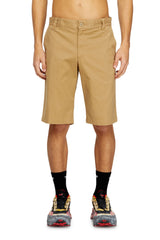 Men's Stonewash cotton shorts Beige