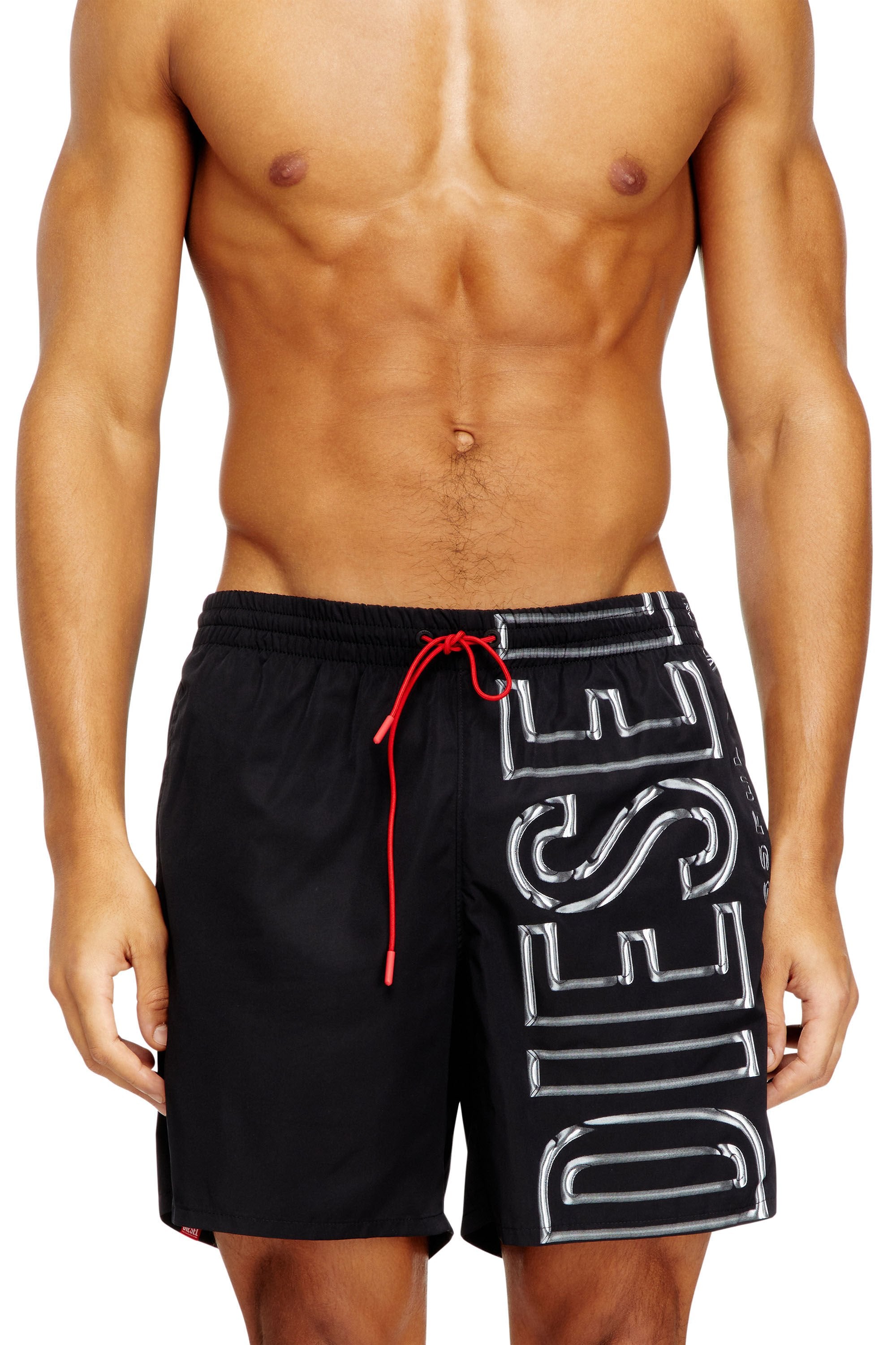 Men's Swim shorts with oversized logo print Blue