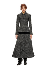 Women's Bouclé skirt with stretch waist Black