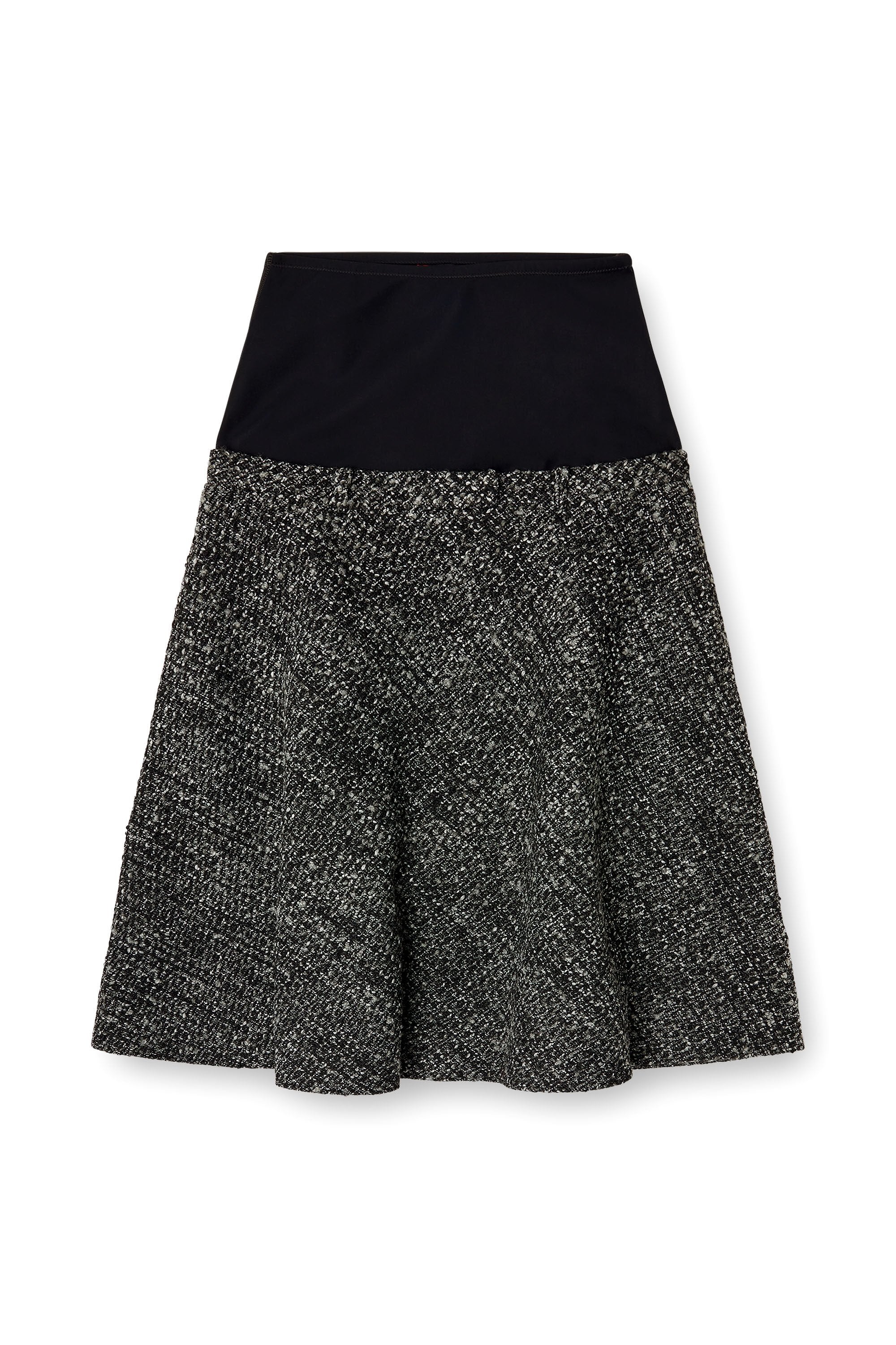Women's Bouclé skirt with stretch waist Black