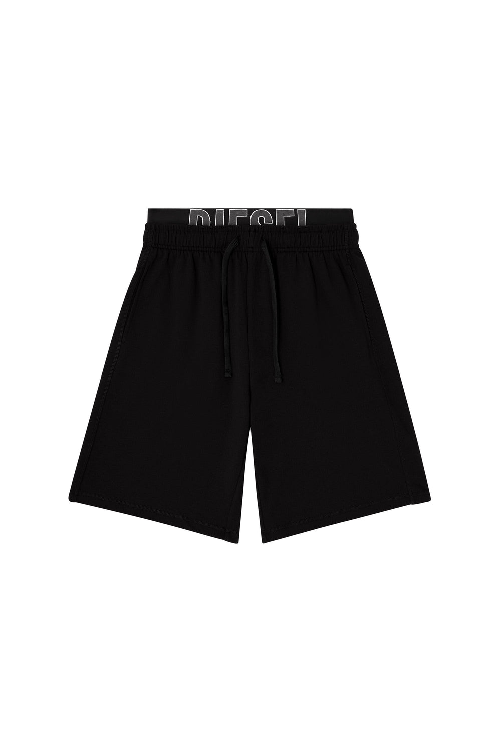 Men's Cotton lounge shorts with Diesel logo Black