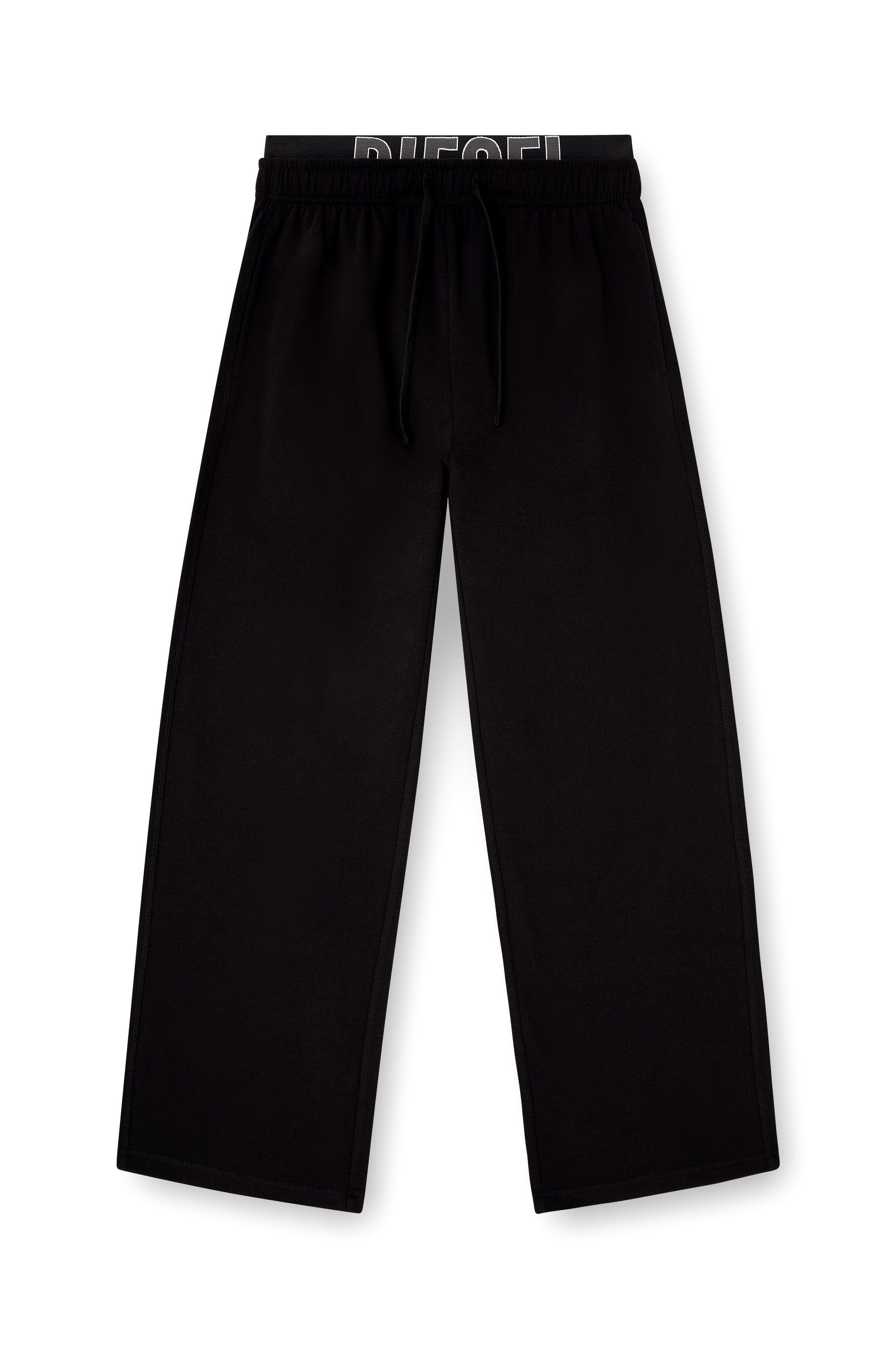 Men's Logo-waistband lounge pants in cotton terry Black