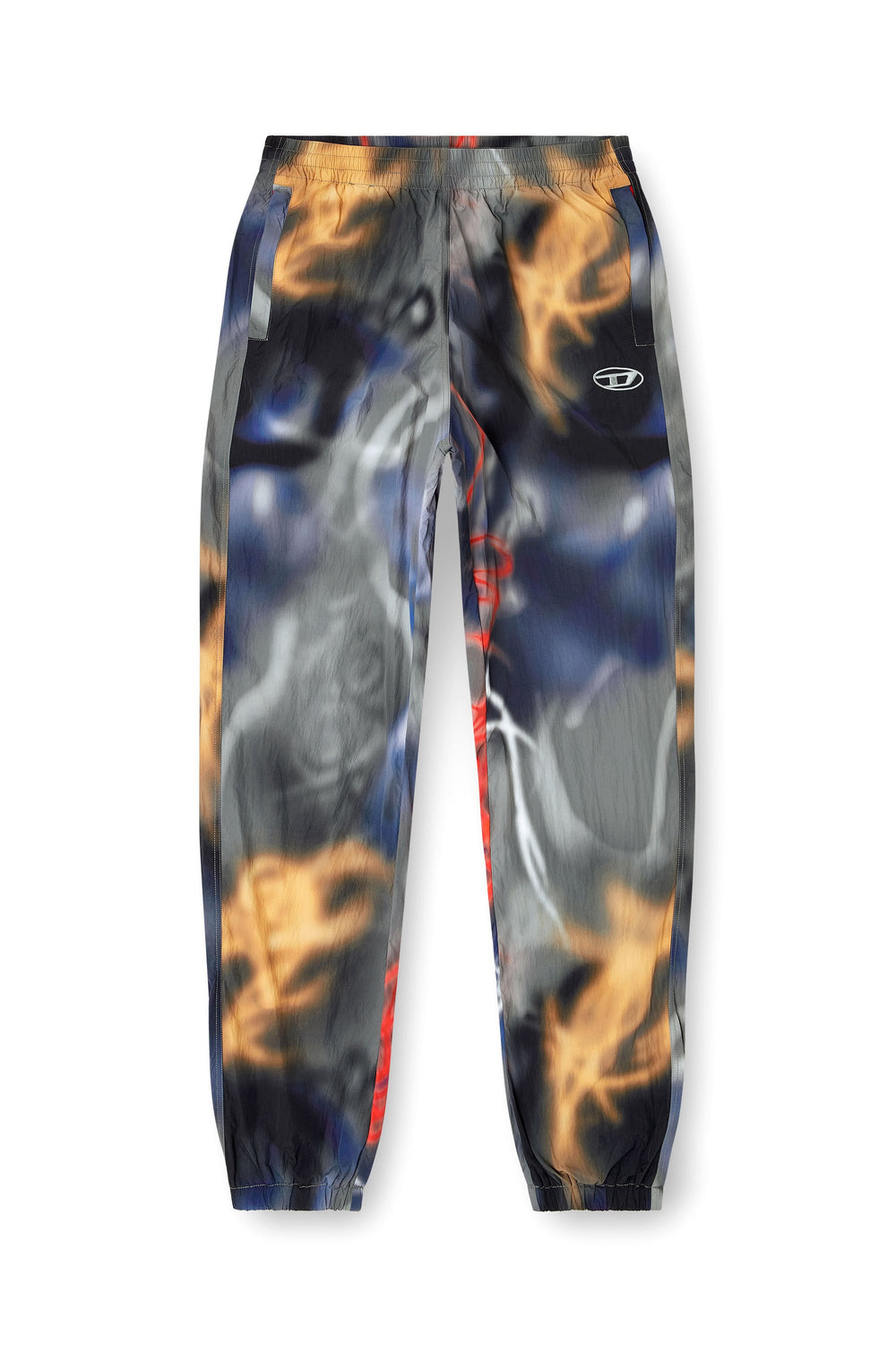 Men's Nylon pants with all-over print Multicolor