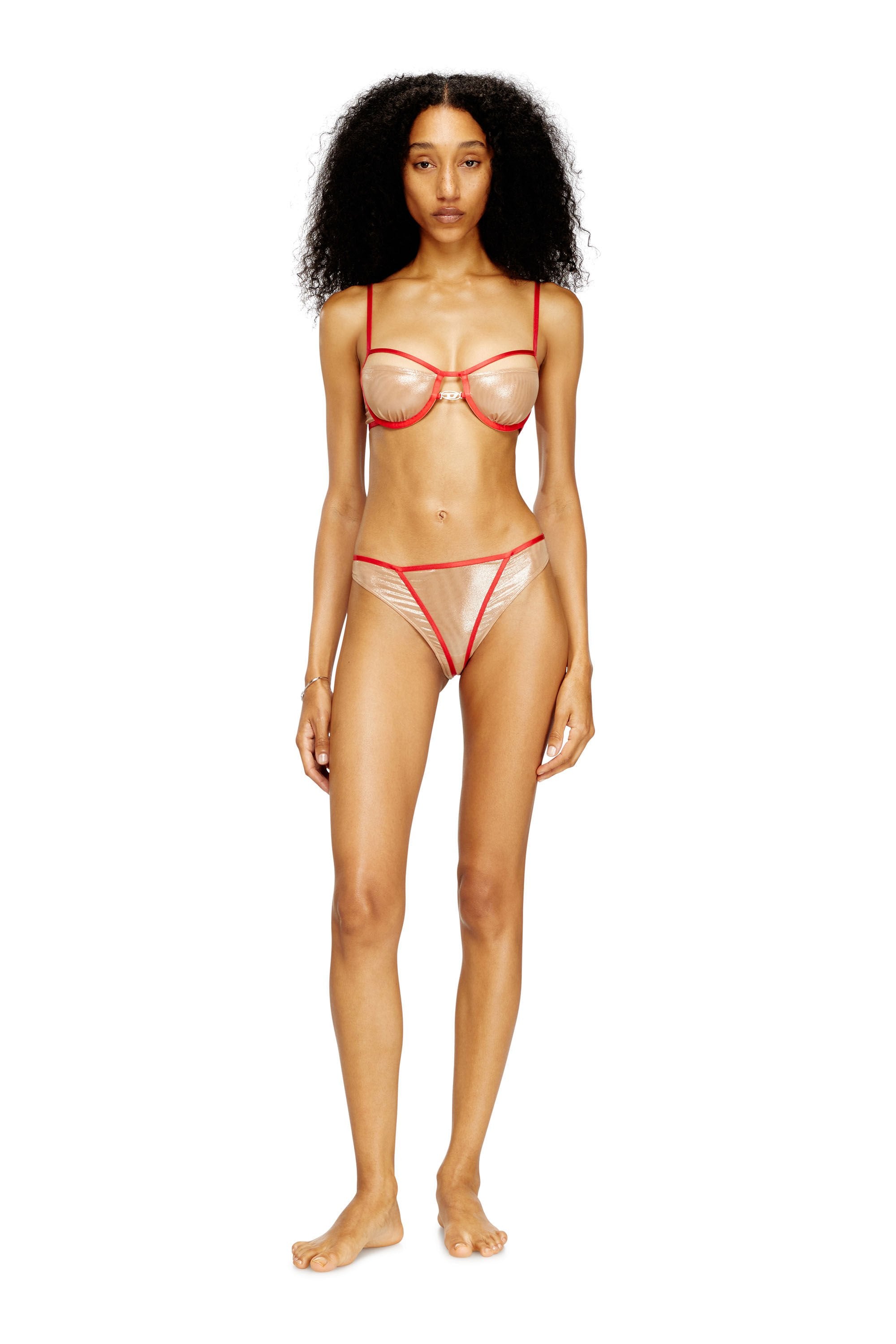 Women's Brazilian briefs with contrasting trims Pink