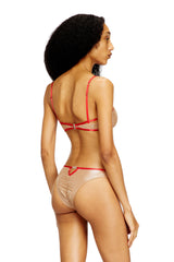 Women's Brazilian briefs with contrasting trims Pink