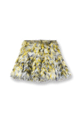 Women's Mini skirt in fluffy jacquard knit Multicolor