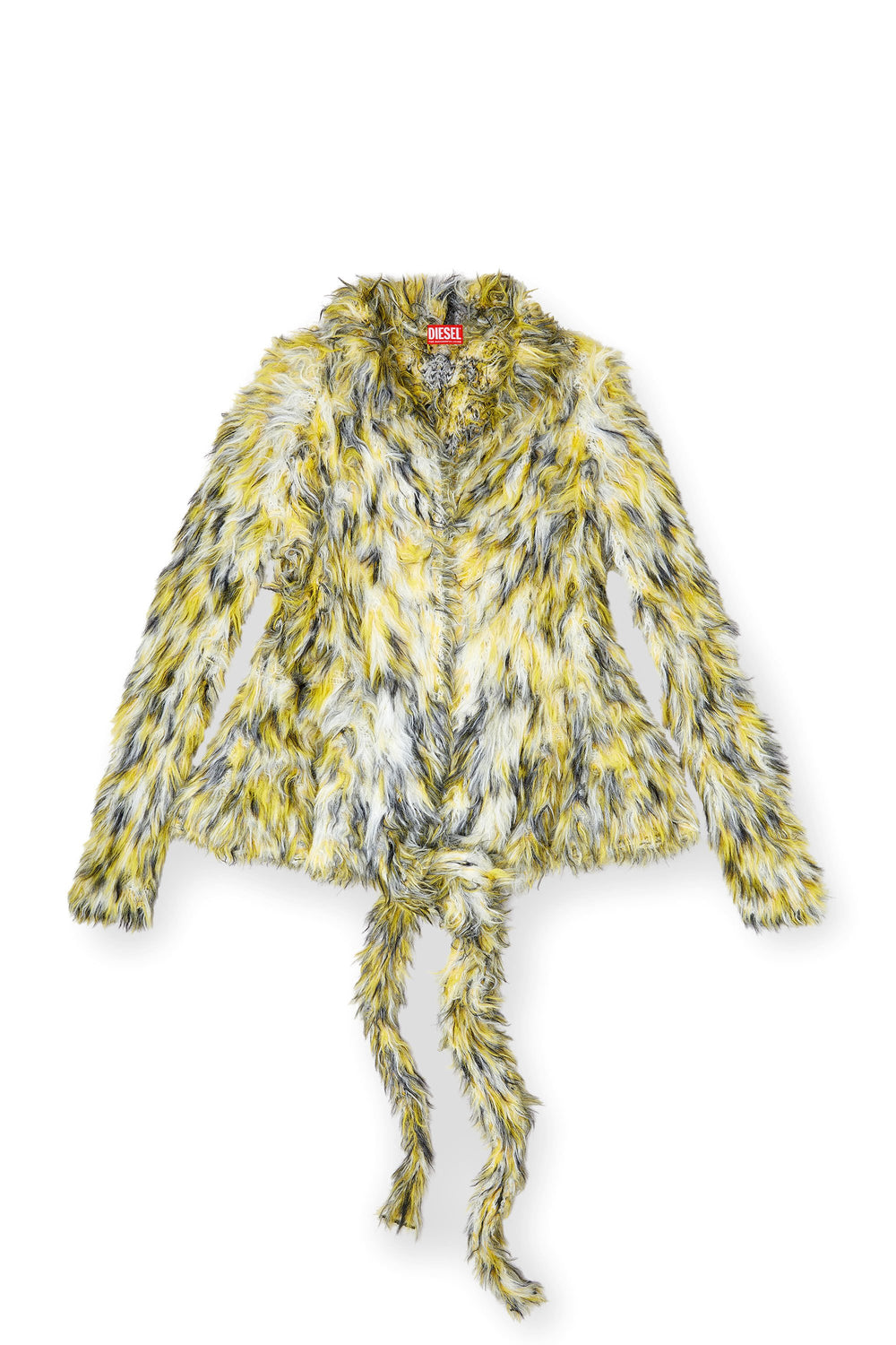 Women's Open-front cardigan in fluffy knit Multicolor