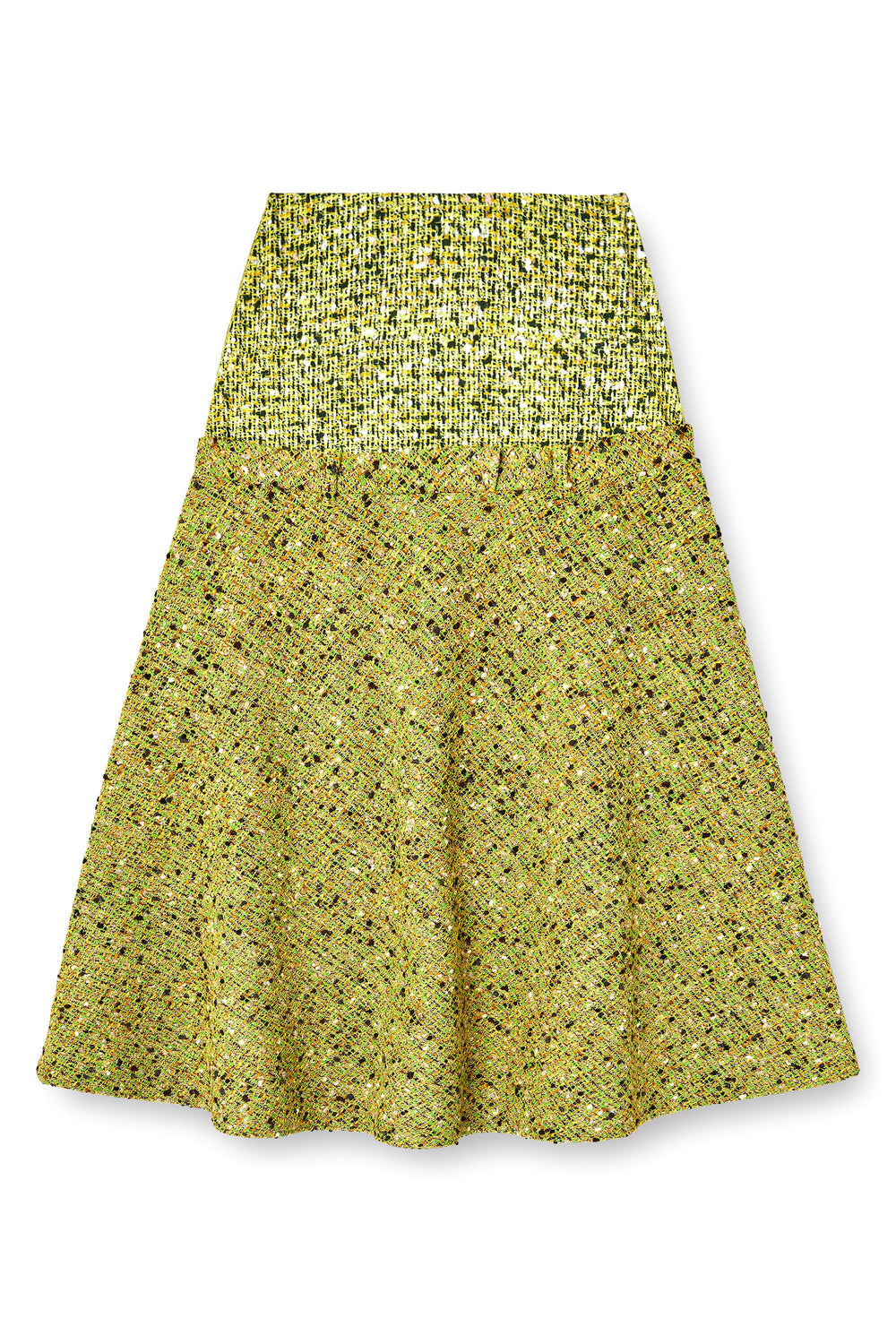 Women's Bouclé skirt with lycra waist Green