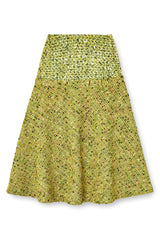 Women's Bouclé skirt with lycra waist Green