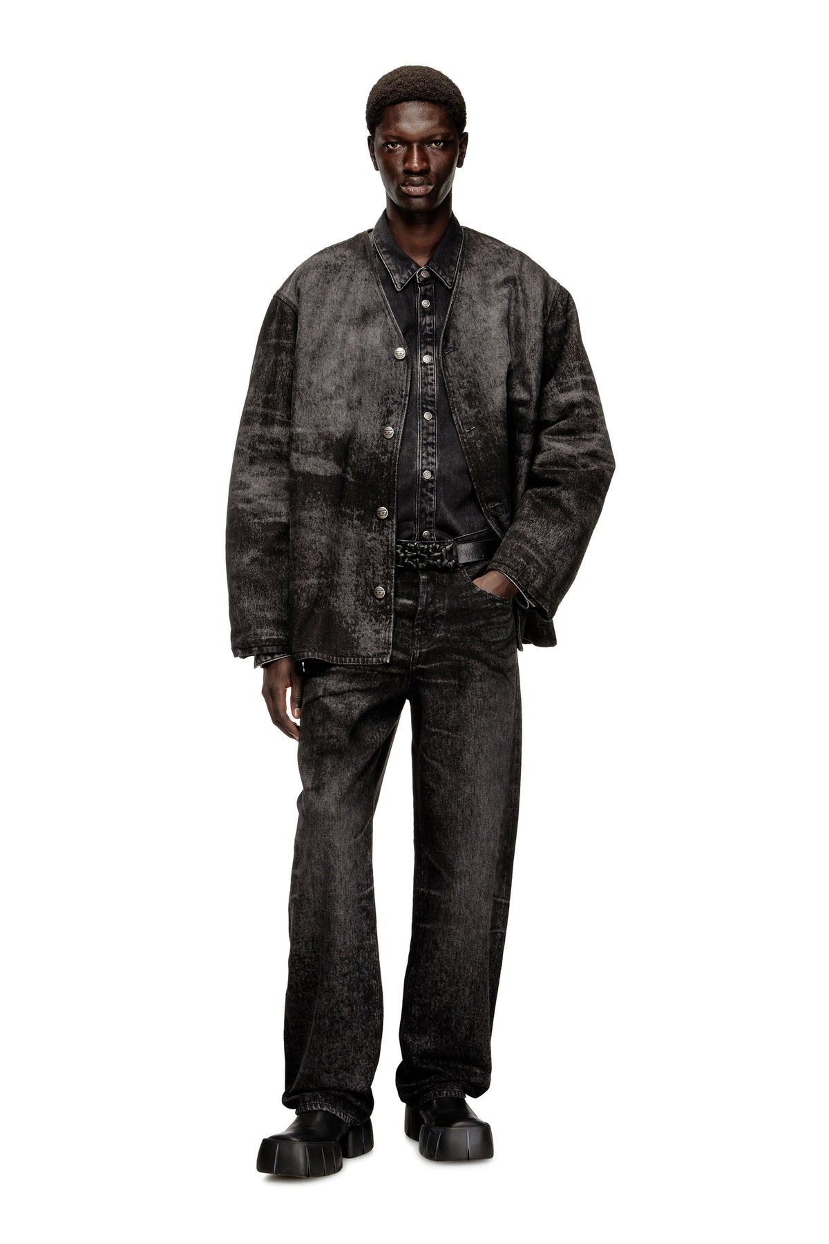 Men's Relaxed Jeans Black/Dark grey 2001 D-Macro