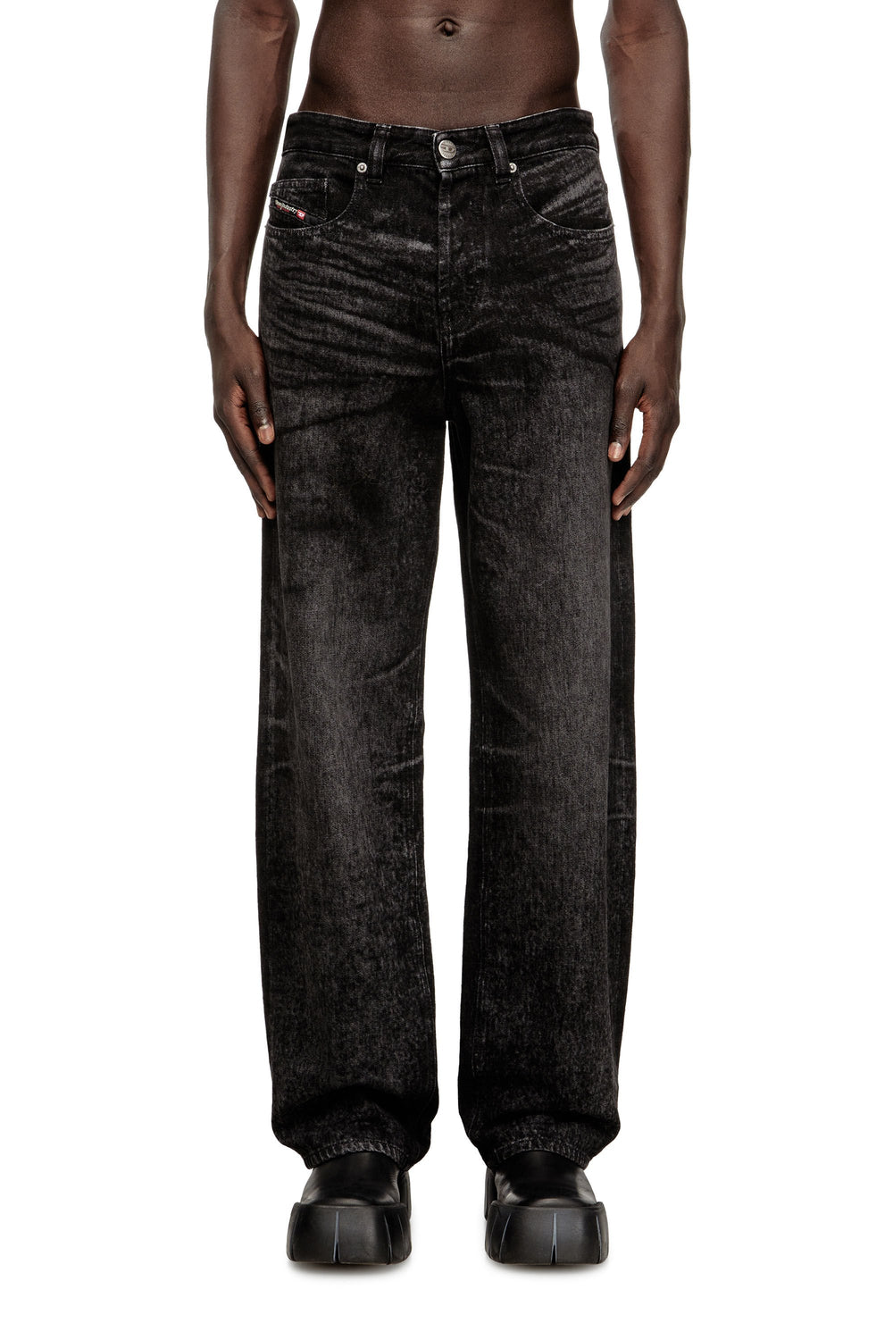Men's Relaxed Jeans Black/Dark grey 2001 D-Macro