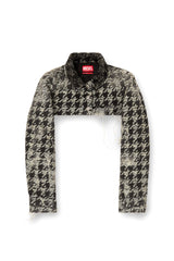 Women's Shrug in houndstooth-weave denim Multicolor