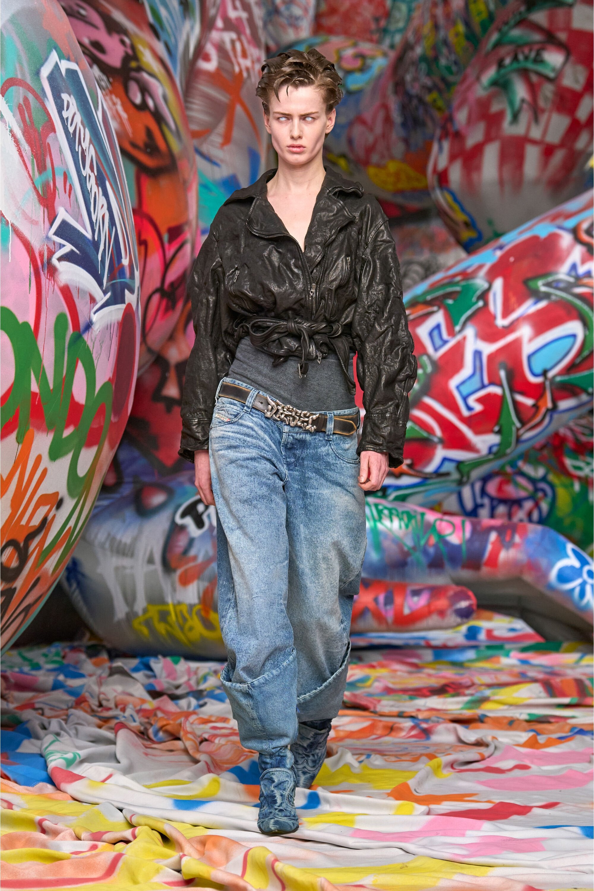 Women's Relaxed Jeans Medium blue D-Eni