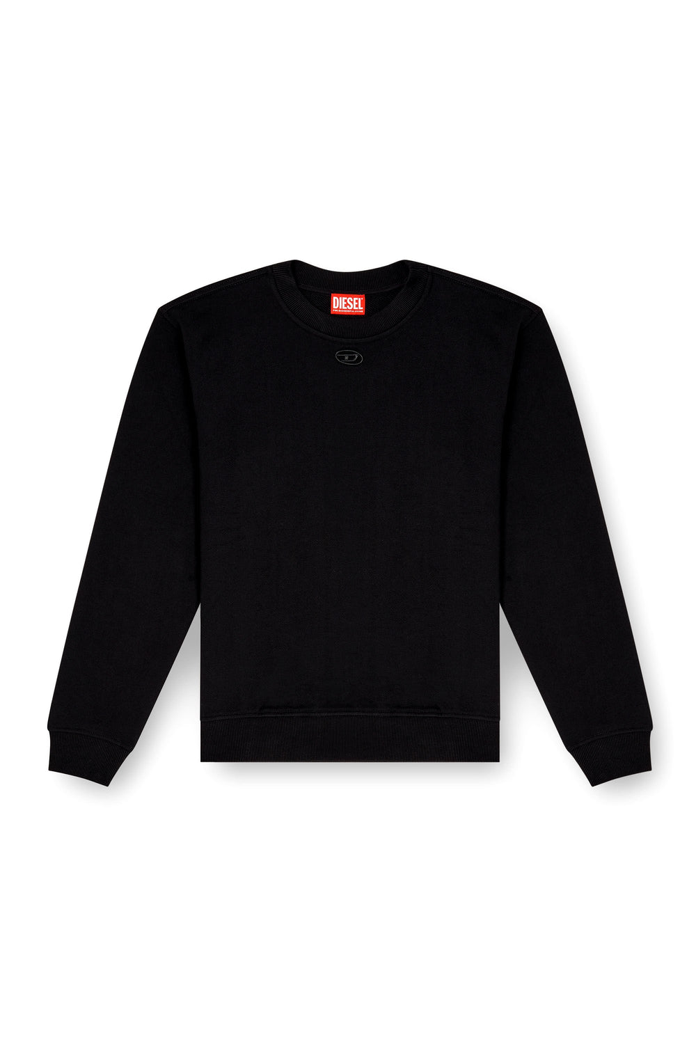 Women's Cotton sweatshirt with Oval D embroidery Black