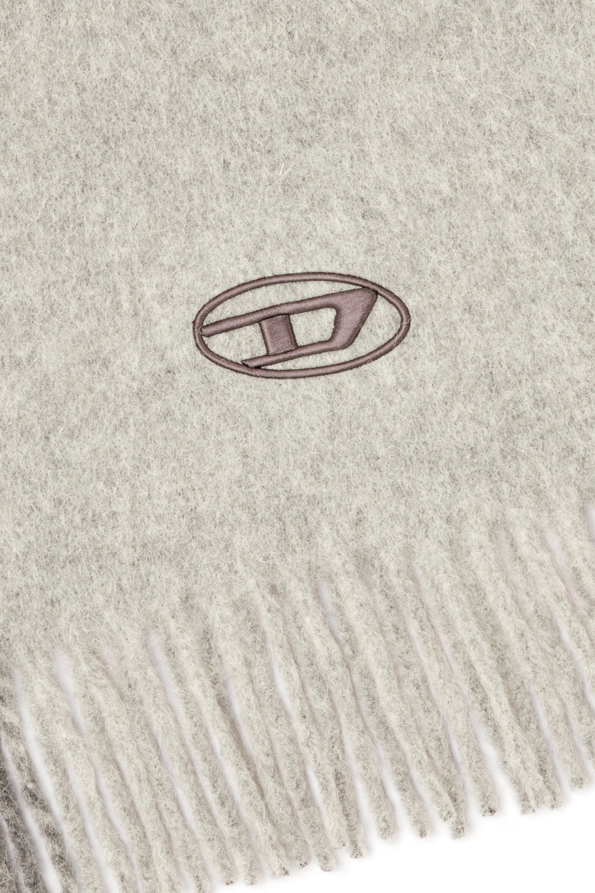 Men's Wool-blend scarf with contrast stripes Grey