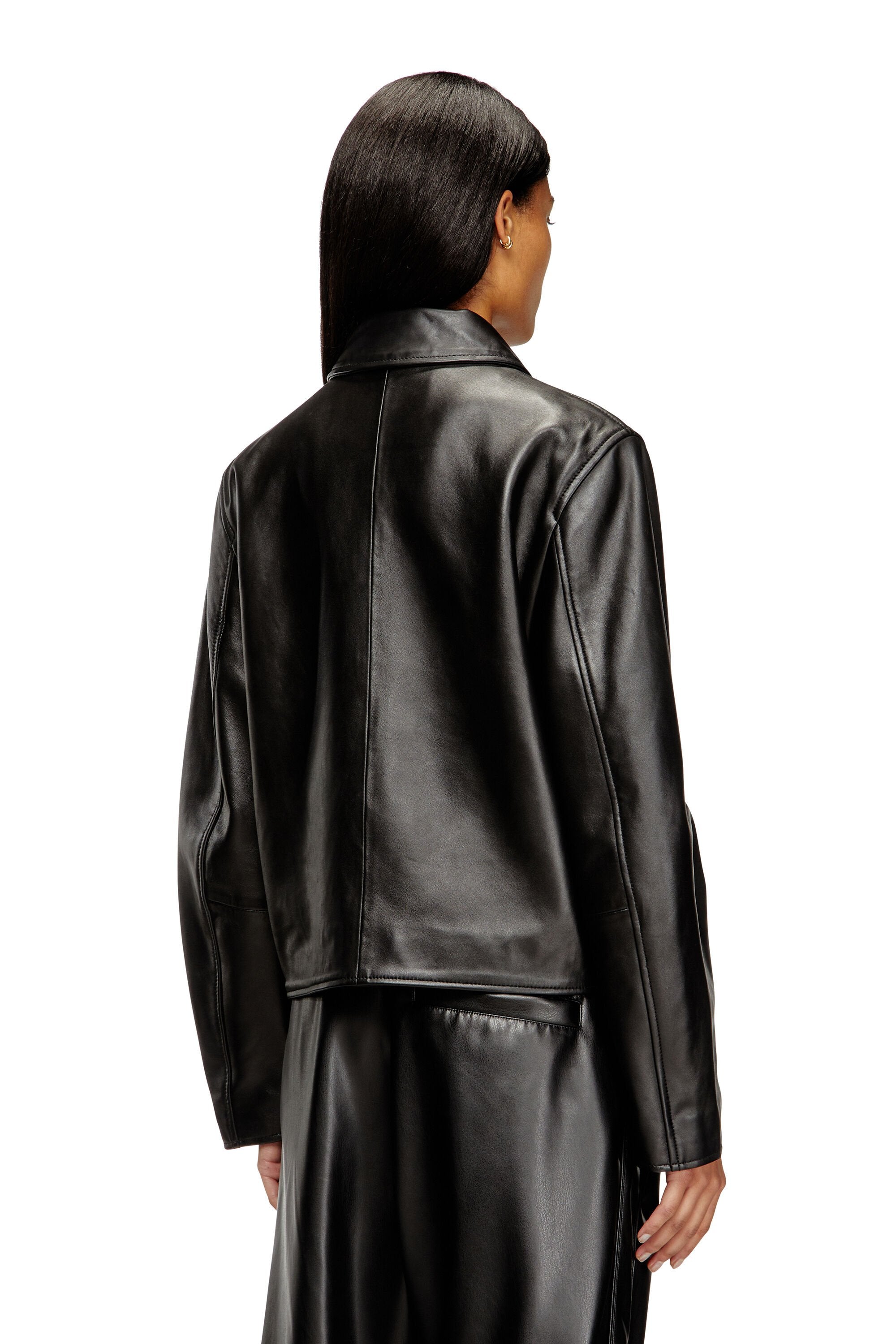 Women's Coach jacket in leather Black