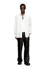 Men's Wool blend shirt with Oval D embroidery Multicolor