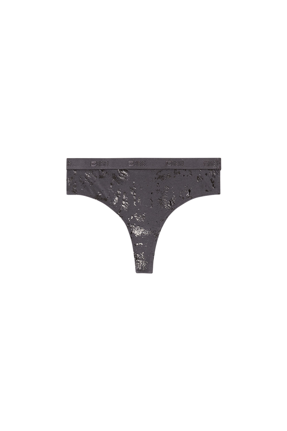 Women's Thong in metallic-effect stretch cotton Pink