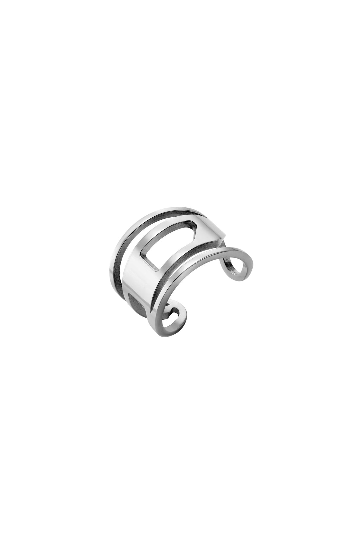 Women's Stainless Steel Band Ring Silver