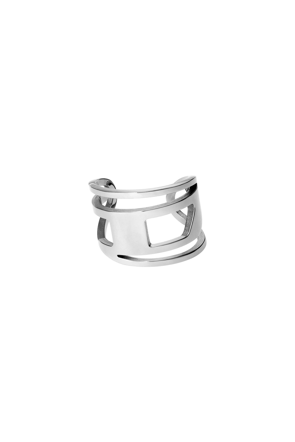Women's Stainless Steel Band Ring Silver