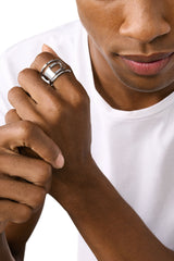 Women's Stainless Steel Band Ring Silver