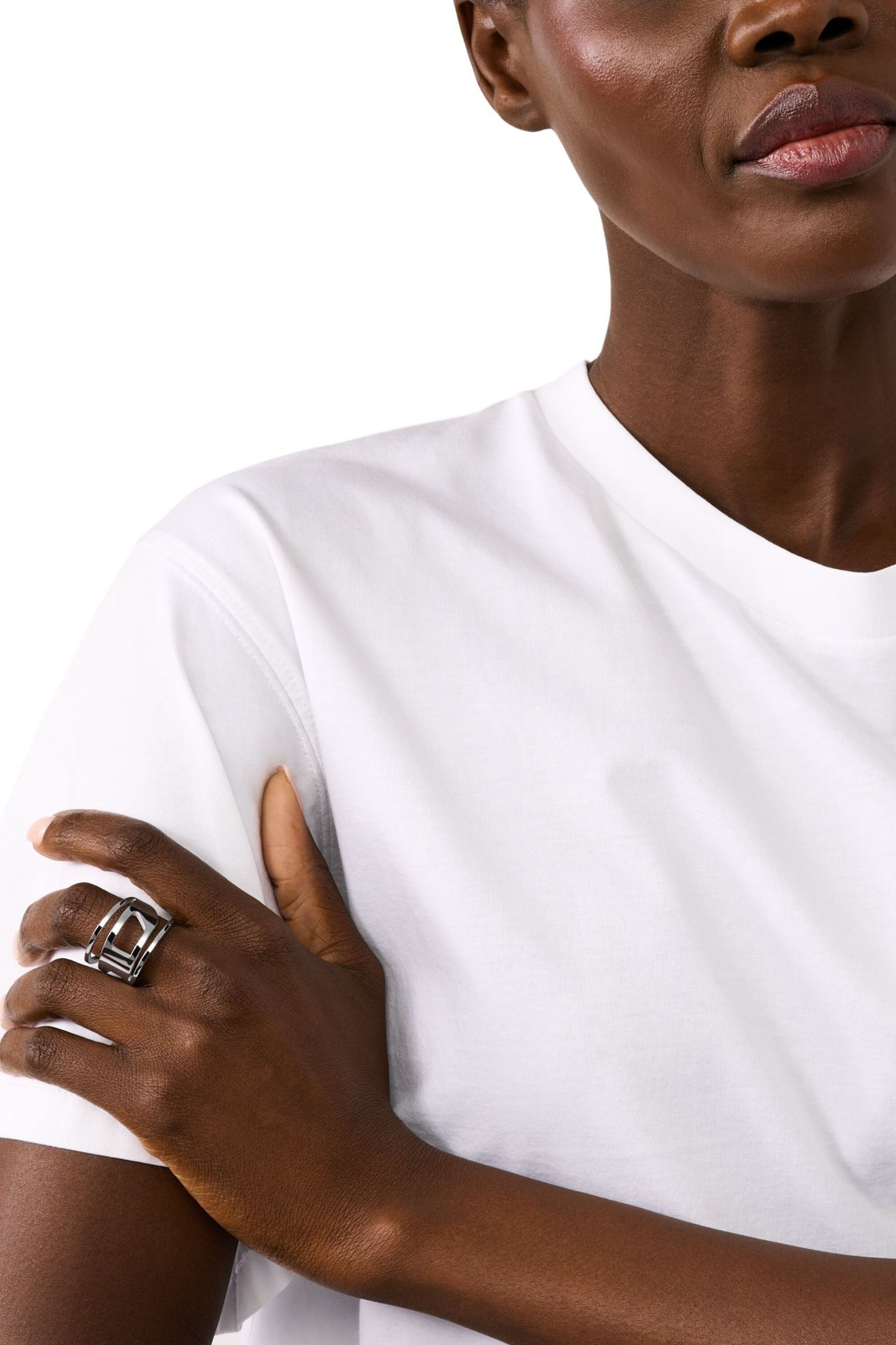 Women's Stainless Steel Band Ring Silver