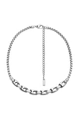 Women's Stainless steel chain necklace Silver
