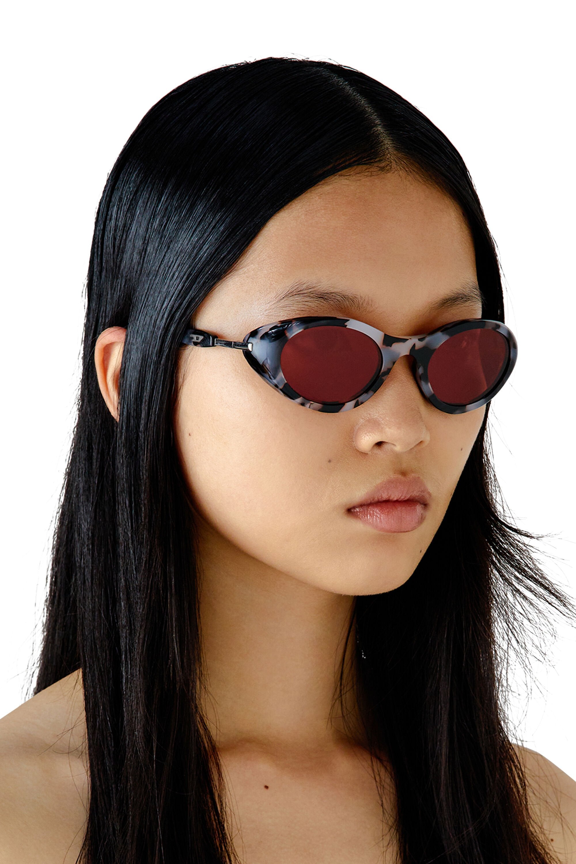 Women's Wrap-around shape sunglasses Multicolor