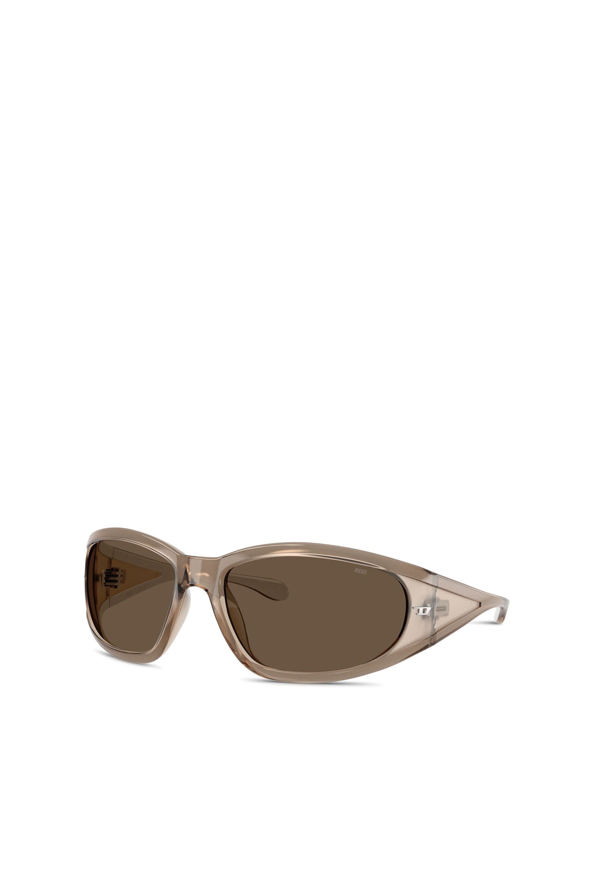 Women's Rectangular sunglasses in acetate Brown