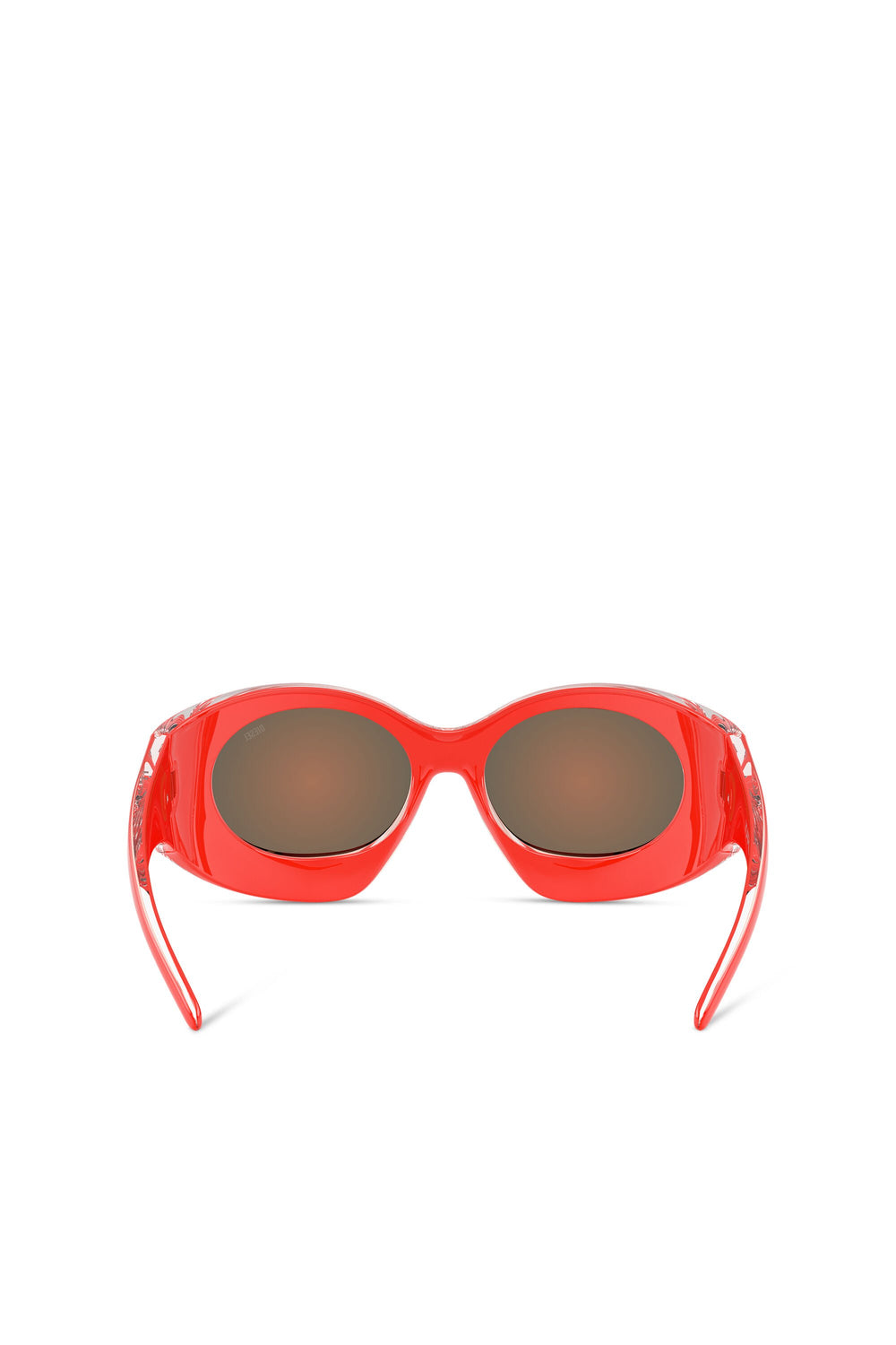Women's Wraparound shape sunglasses Orange