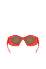 Women's Wraparound shape sunglasses Orange