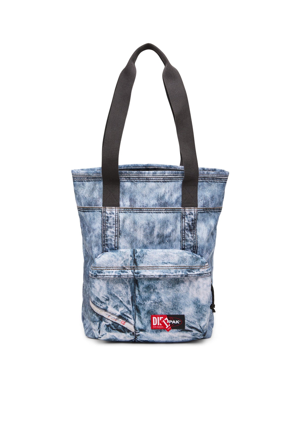Women's Tote bag in trompe l'oeil denim Blue