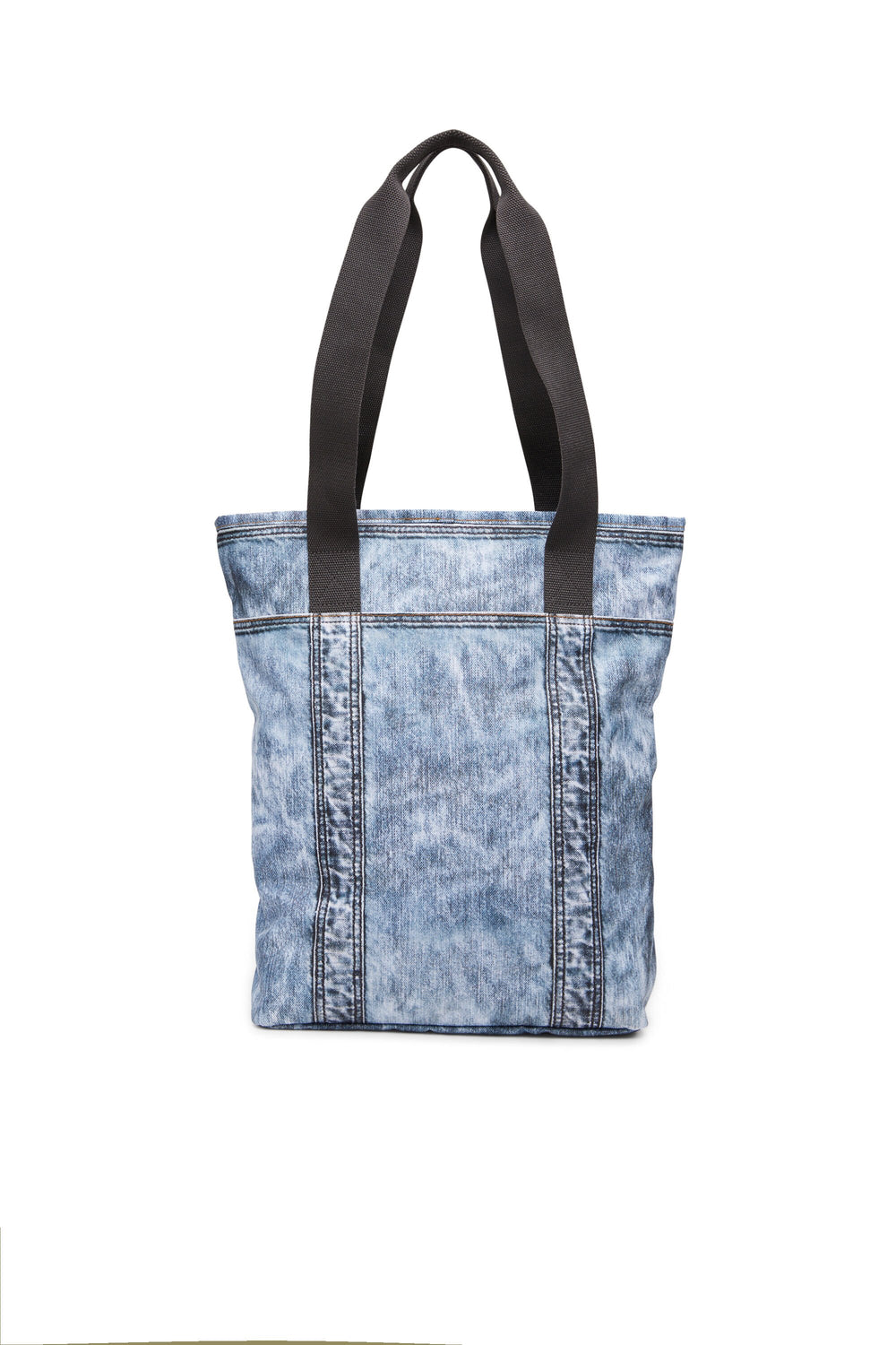 Women's Tote bag in trompe l'oeil denim Blue