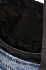 Women's Tote bag in trompe l'oeil denim Blue