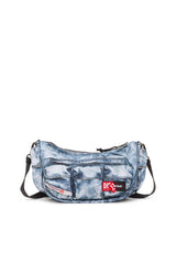 Women's Multipocket bag in trompe l'oeil denim Blue