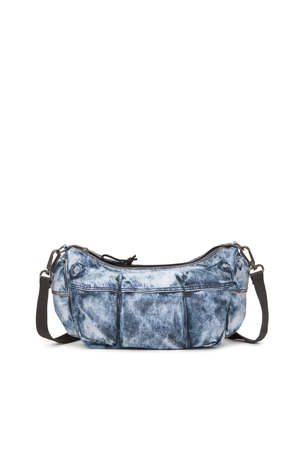 Women's Multipocket bag in trompe l'oeil denim Blue