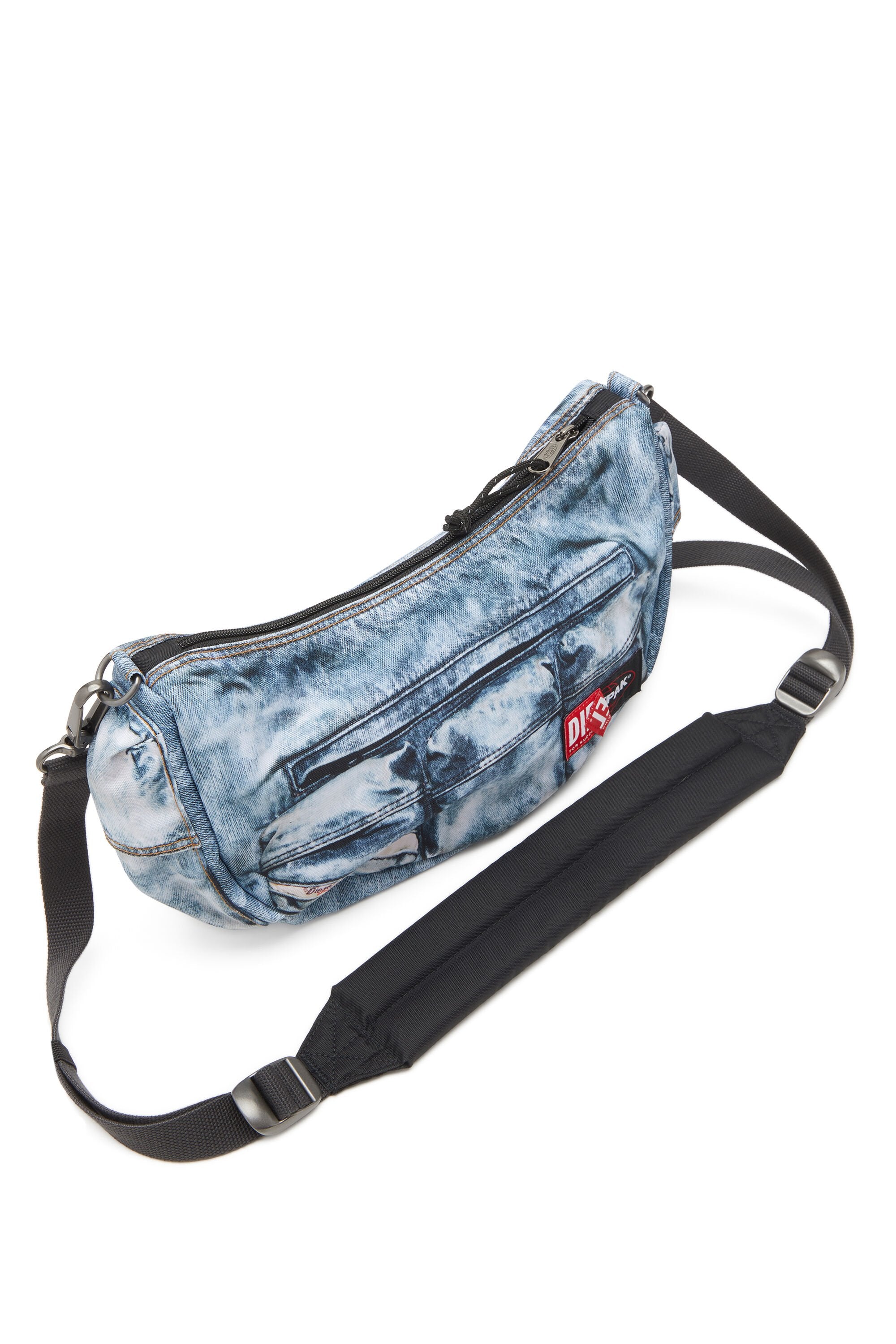 Women's Multipocket bag in trompe l'oeil denim Blue