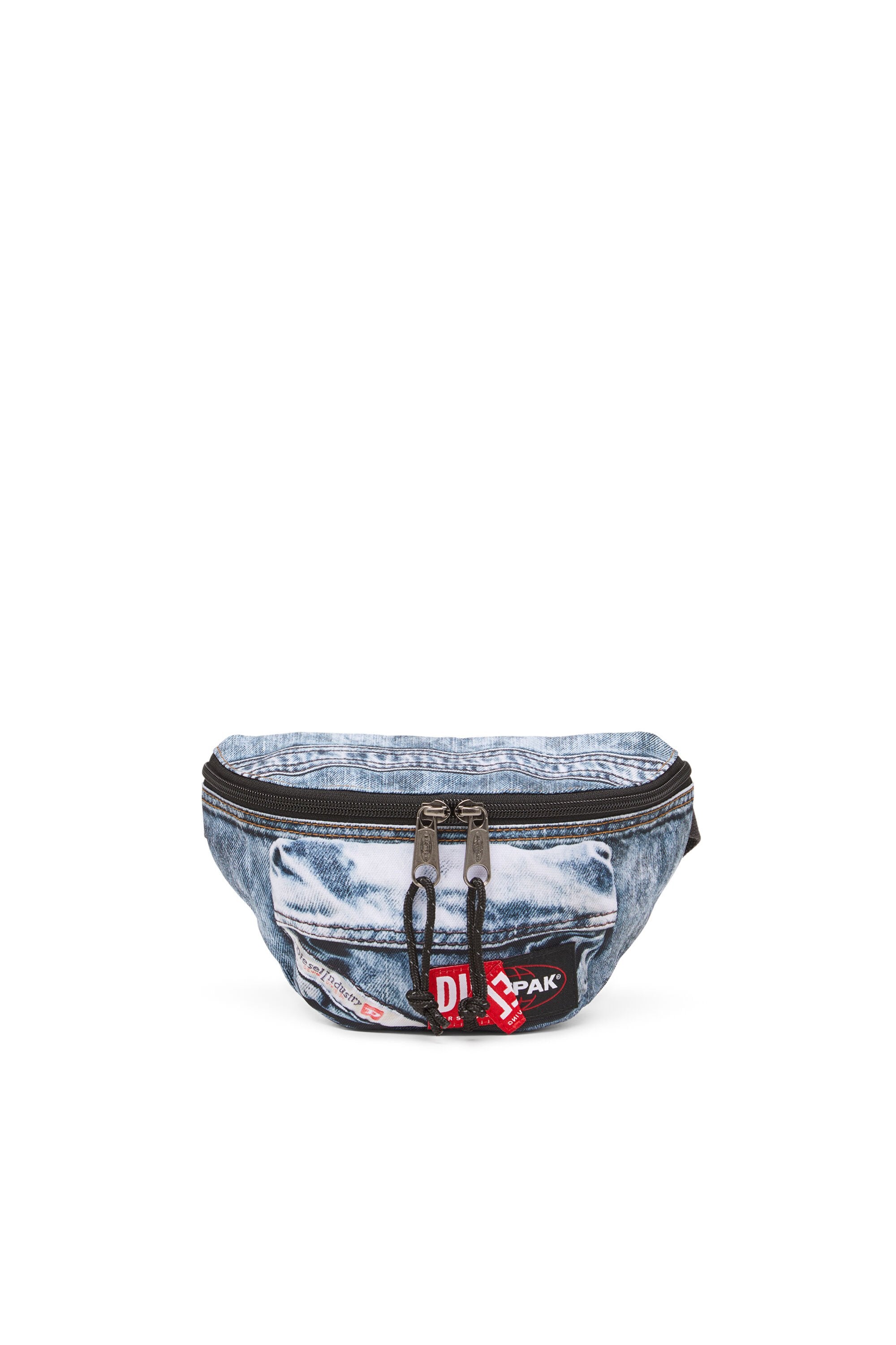 Women's Belt bag in trompe l'oeil denim Blue