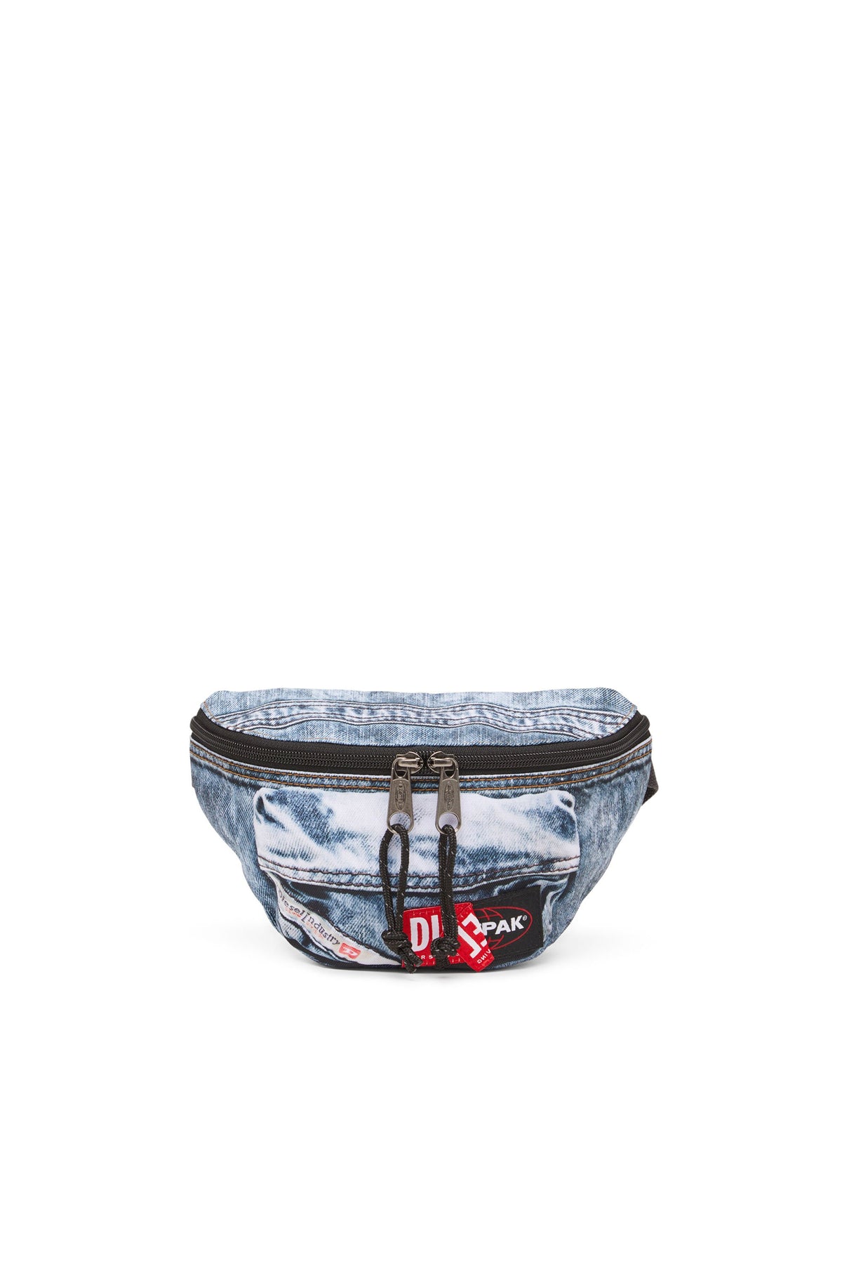 Women's Belt bag in trompe l'oeil denim Blue