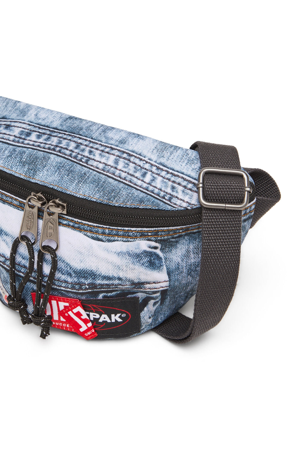 Women's Belt bag in trompe l'oeil denim Blue