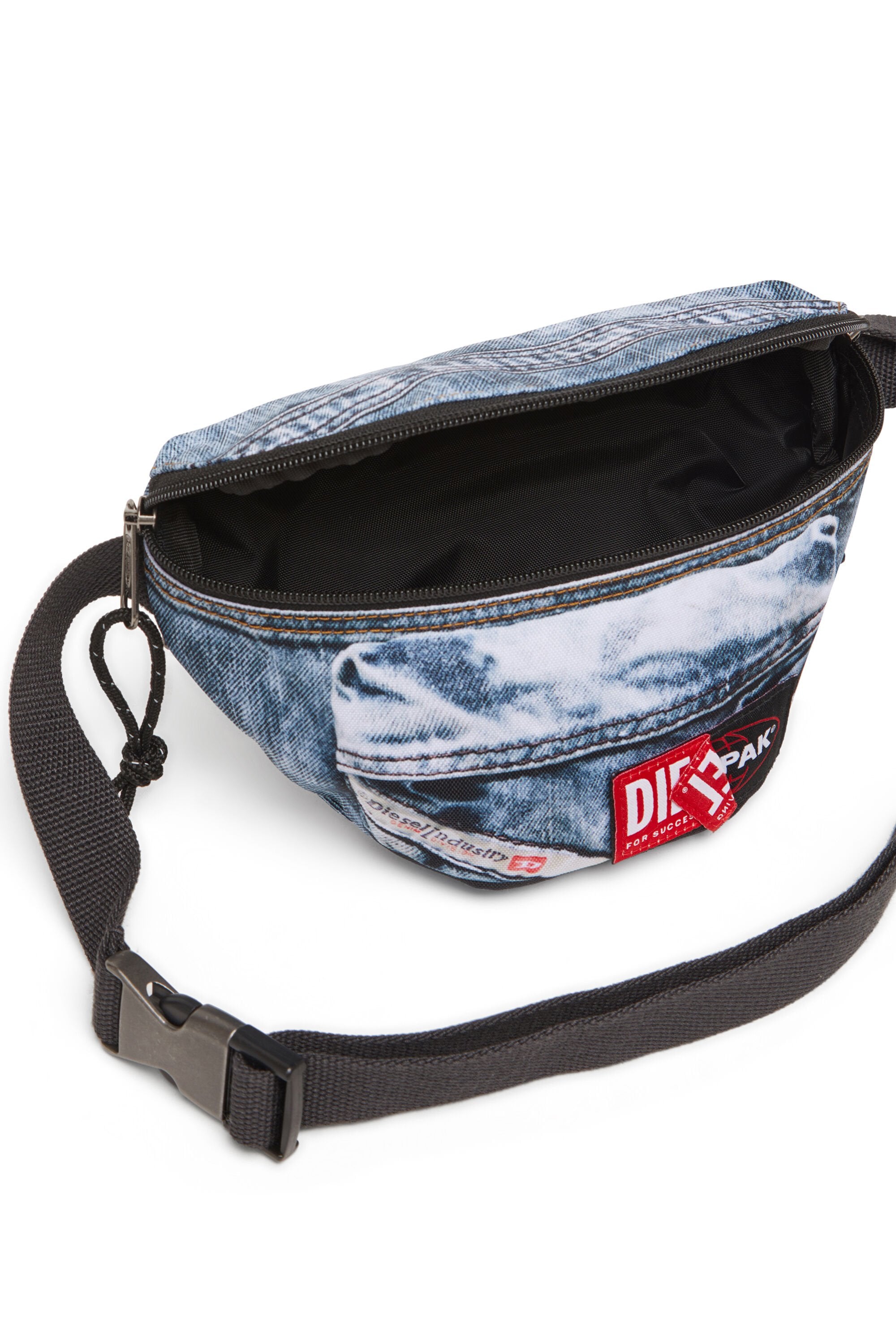 Women's Belt bag in trompe l'oeil denim Blue