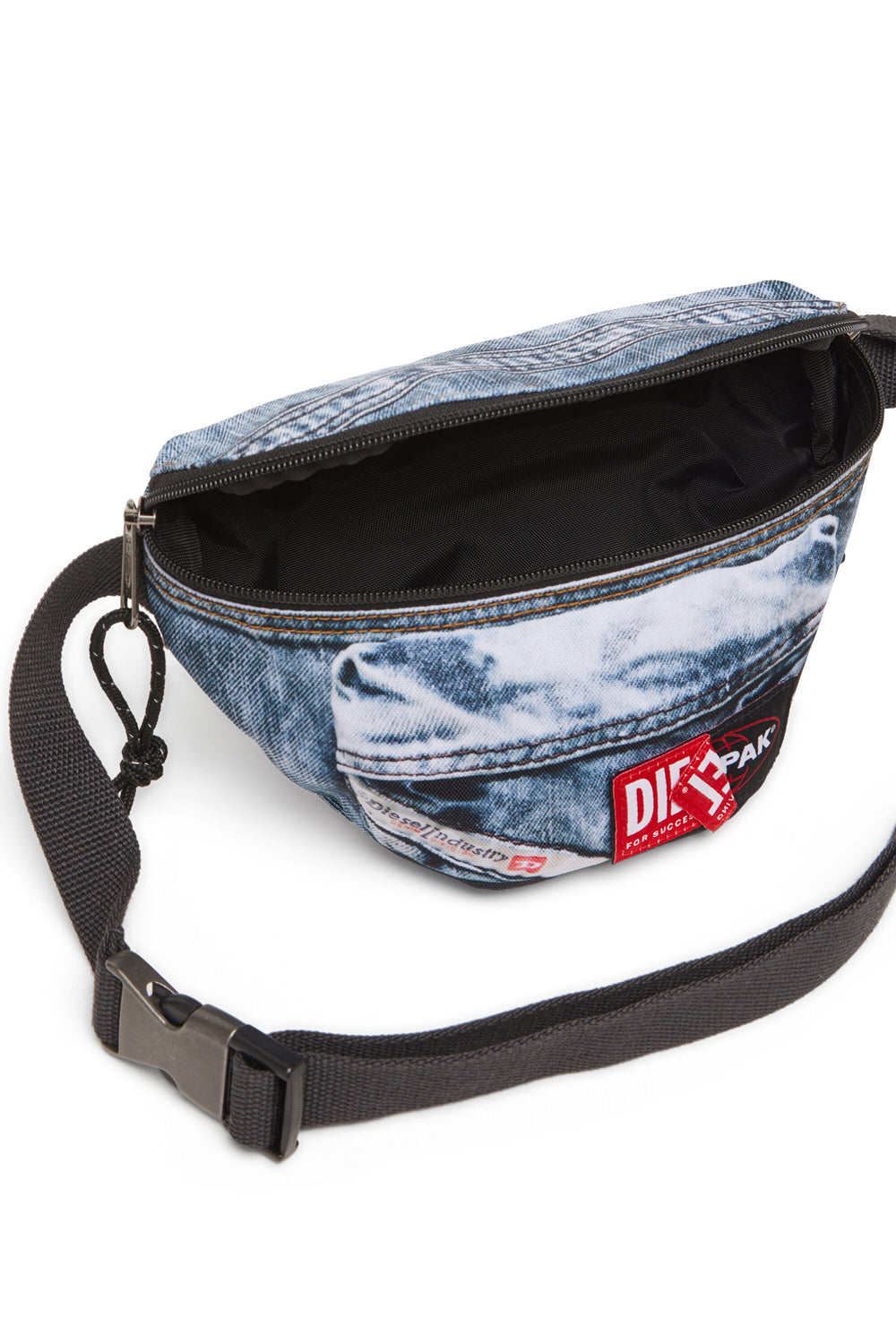 Women's Belt bag in trompe l'oeil denim Blue
