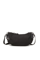 Women's Shoulder bag in destroyed denim and CORDURA® Black