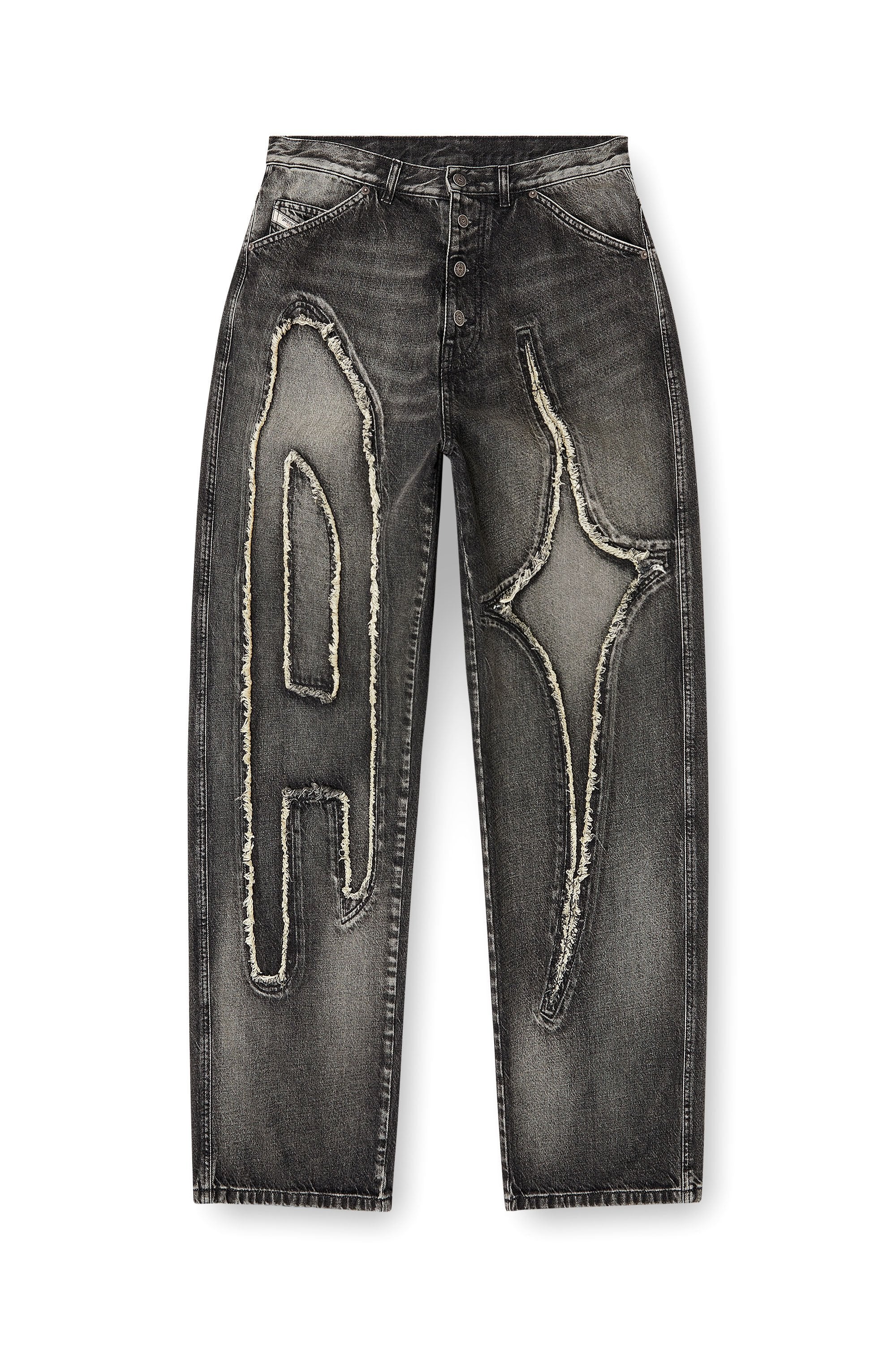 Women's Straight Jeans Black/Dark grey D-ThugClub