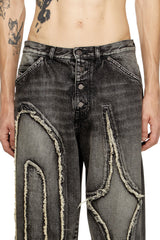 Women's Straight Jeans Black/Dark grey D-ThugClub
