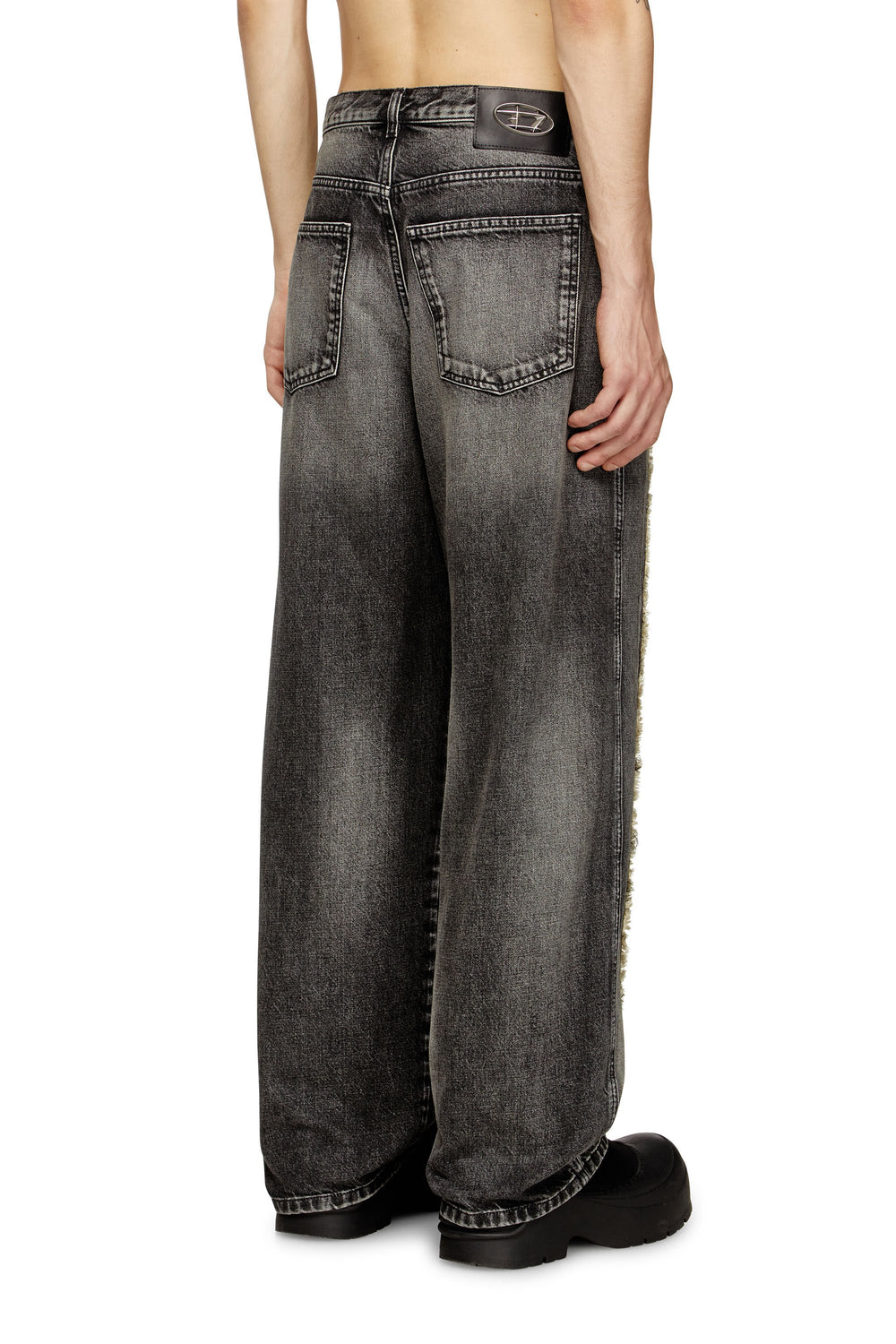 Women's Straight Jeans Black/Dark grey D-ThugClub