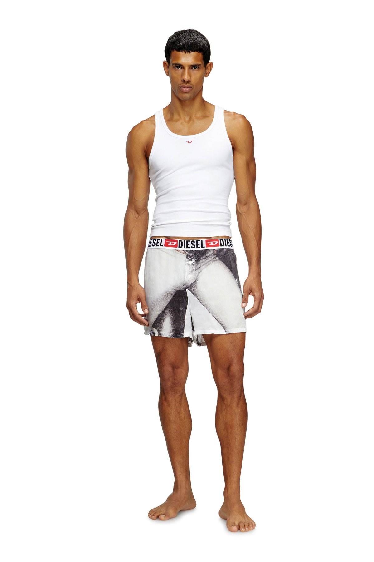 Men's Boxer shorts with graphic print White