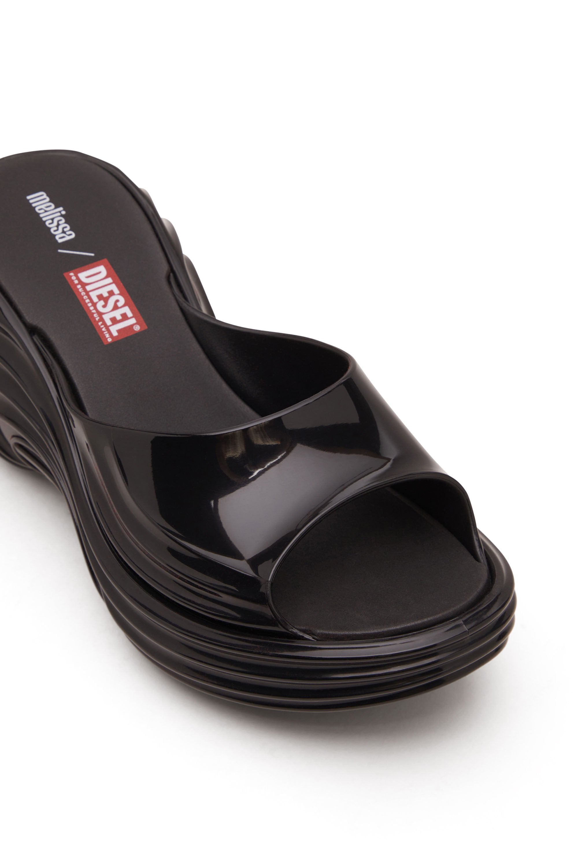 Women's Platform mule in Melflex® Black