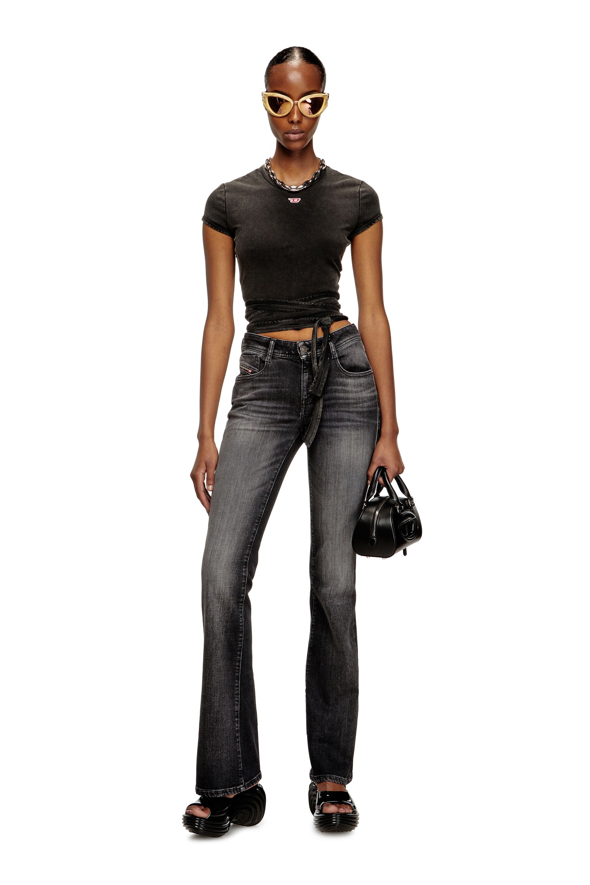 Women's Platform mule in Melflex® Black