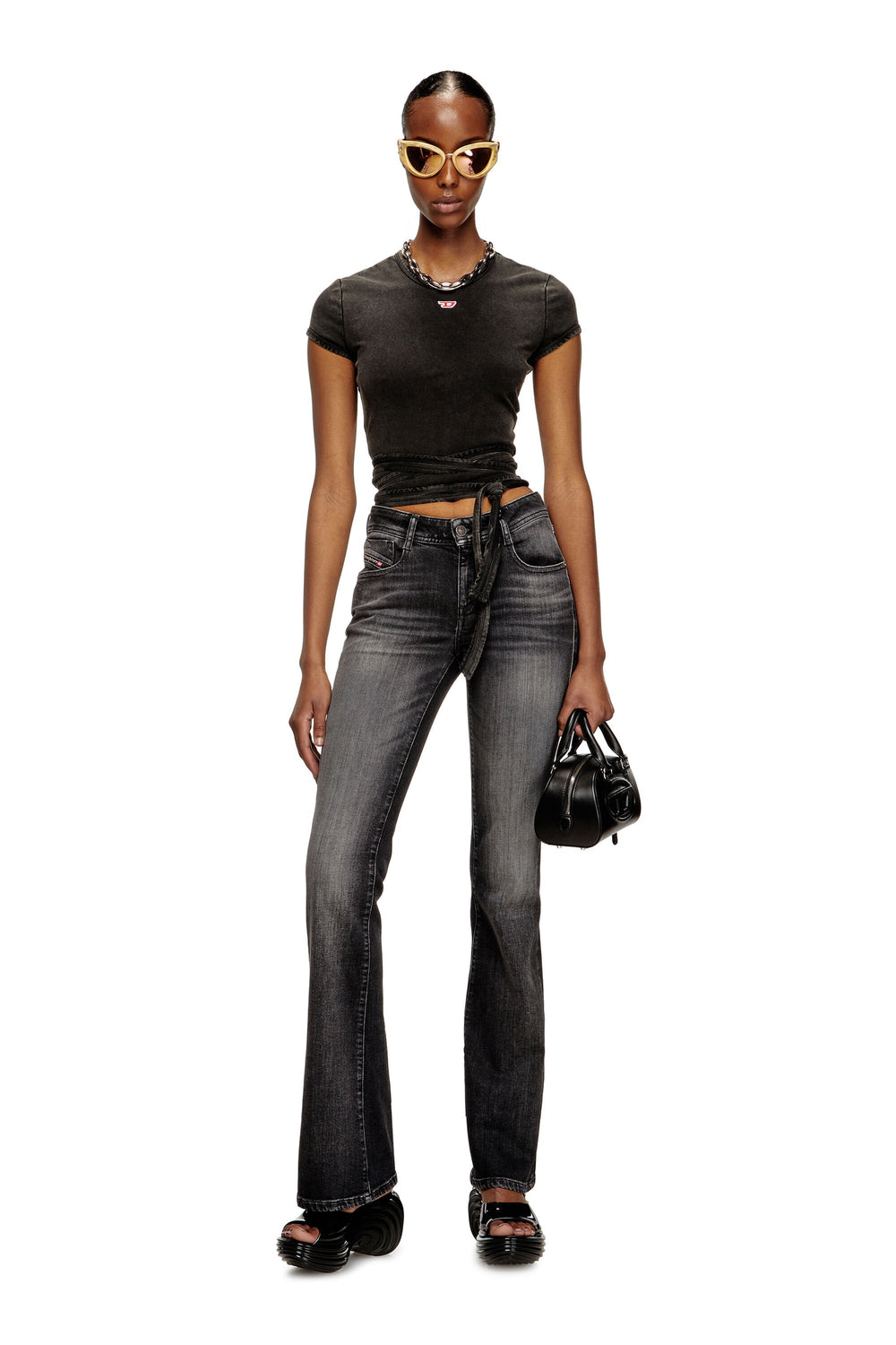 Women's Platform mule in Melflex® Black